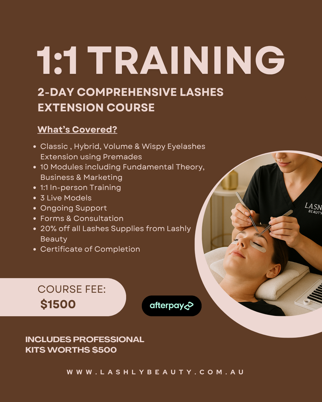 2-Day 1:1 PRIVATE TRAINING - COMPREHENSIVE LASHES EXTENSION