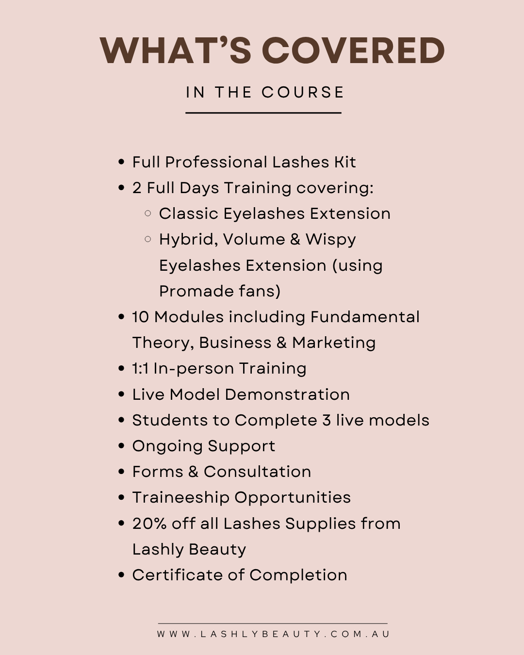 2-Day 1:1 PRIVATE TRAINING - COMPREHENSIVE LASHES EXTENSION