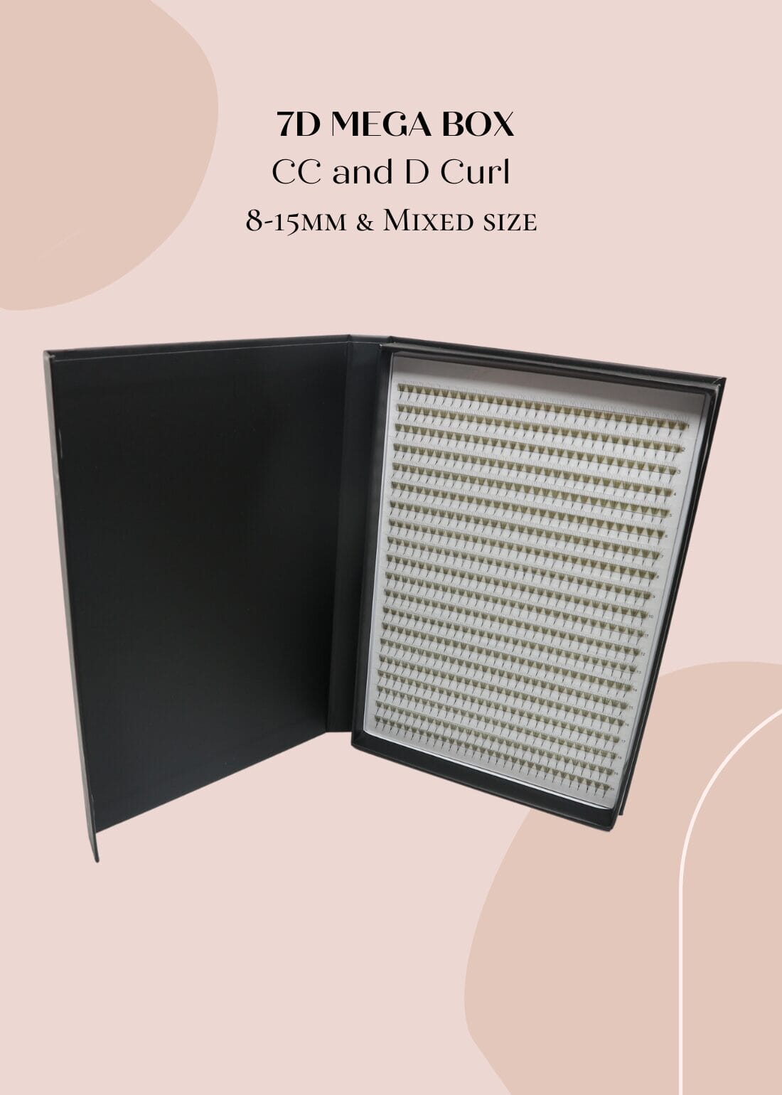 7D Promade Mega Black Box - 600 fans - #tag1# - Lashly Beauty