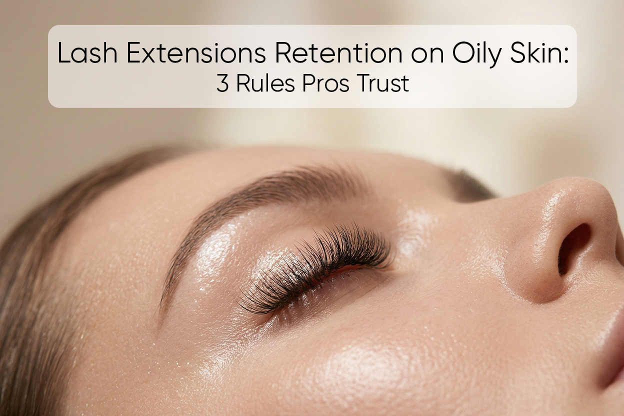 Lash Extensions retention on oily skin
