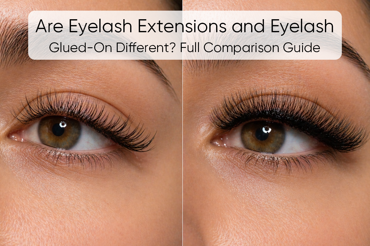 Are Eyelash Extensions and Eyelash Glued-On Different? 