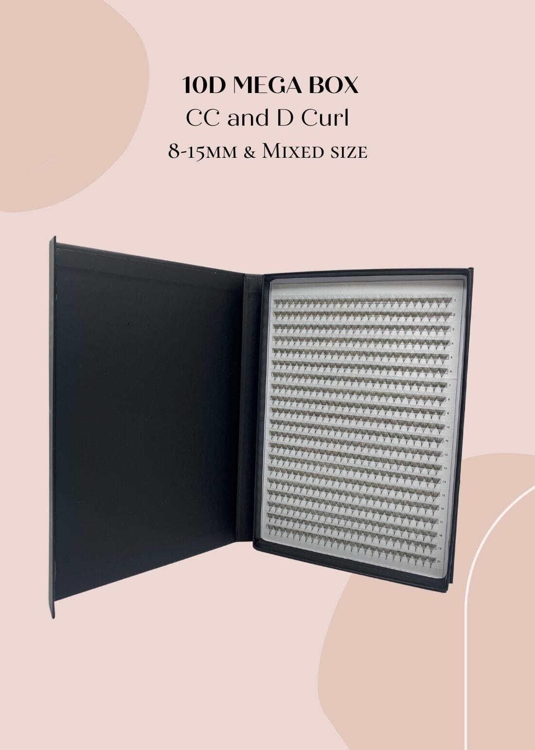 10D Promade Mega Black Box - 500 fans - #tag1# - Lashly Beauty