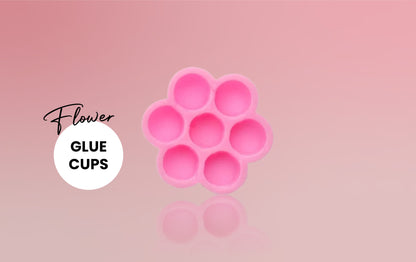 Pink Flower Glue Cups