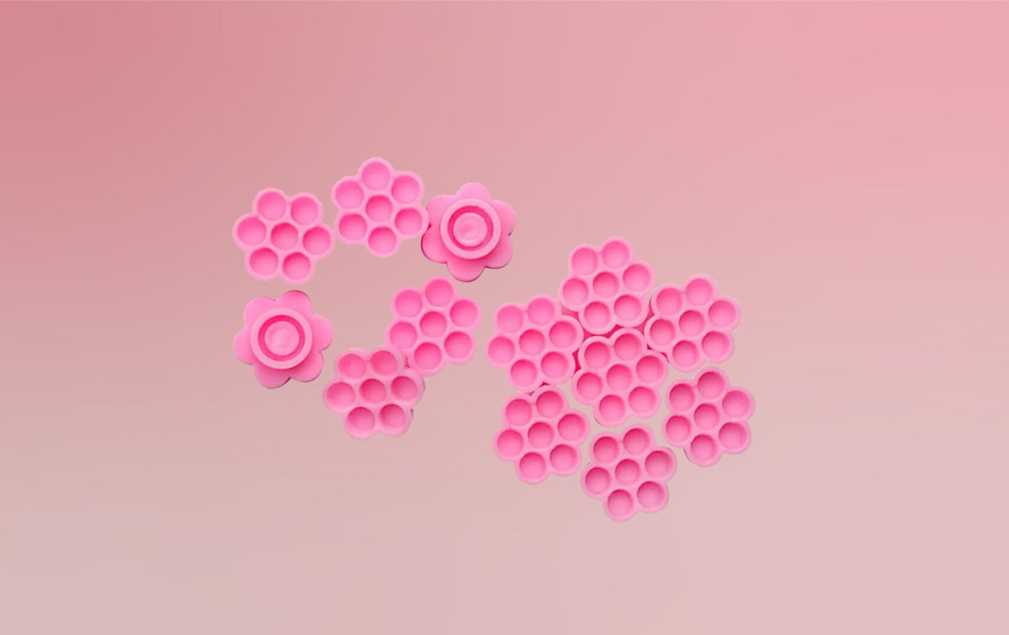 Pink Flower Glue Cups