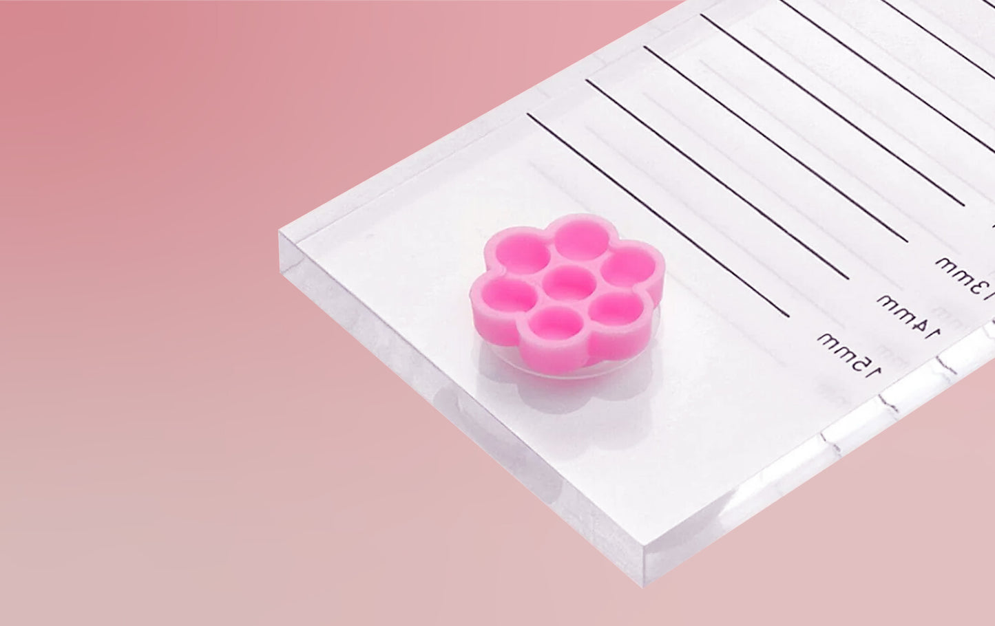 Pink Flower Glue Cups